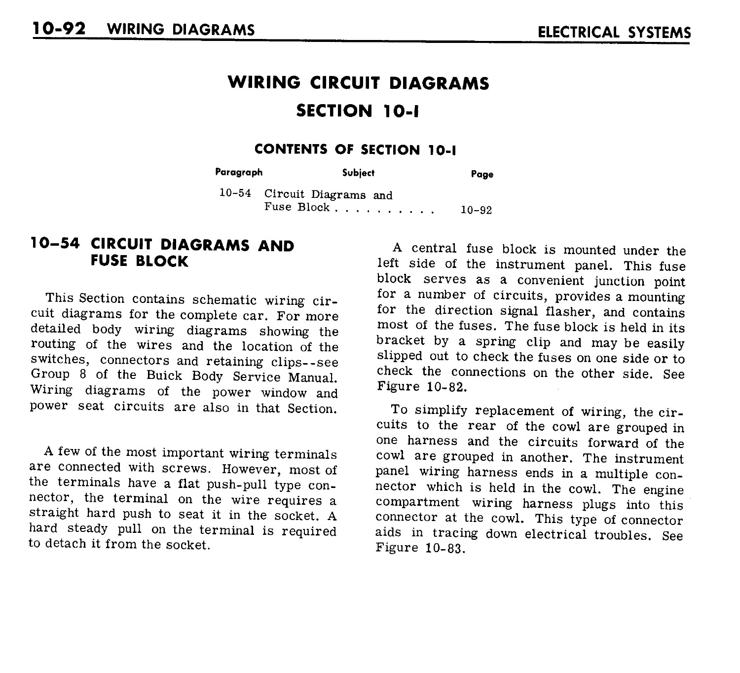 1962 Buick Chassis Service Manual Electrical System Page 92 of 108